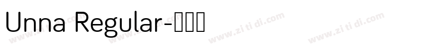 Unna Regular字体转换